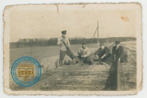 Szymon Gambal z kolegami z pracy