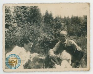 Szymon Pyrcz z synem Janem i wnuczką Martą