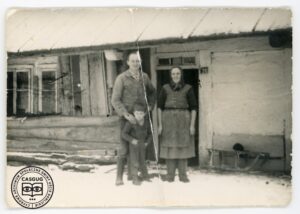 Michał z synem Piotrem i babcią Anną